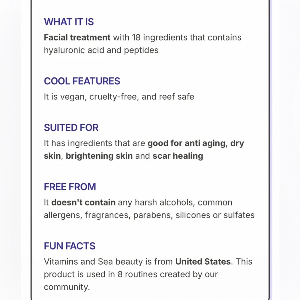 🪷 Vitamins & Sea Beauty Plumping Facial Elixir with Collagen & Peptides
